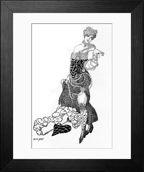 Framed Print : La Folichonette Illustration for the journal Vesy (The Scales), 1905. Artist: Feofilaktov, Nikolai Petrovich (1878-1941) Framed Print : La Folichonette Illustration for the journal Vesy (The Scales), 1905. Artist: Feofilaktov, Nikolai Petrovich (1878-1941)