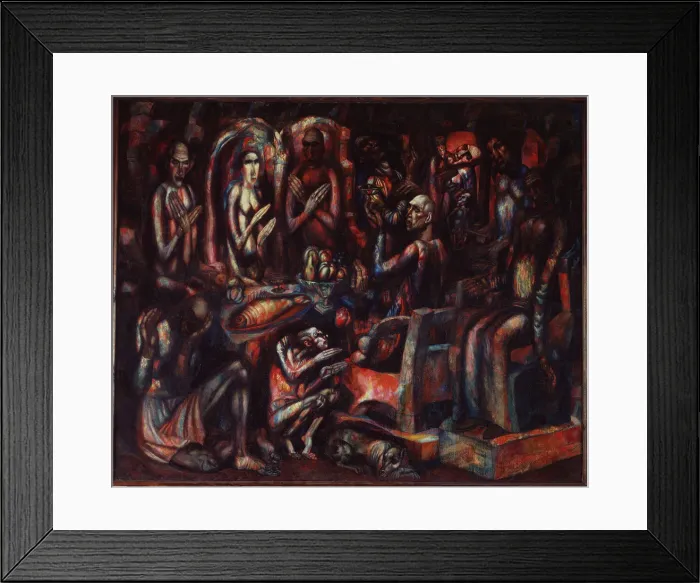 Framed Print : Feast of the Kings, 1913. Artist: Filonov, Pavel Nikolayevich (1883-1941) Framed Print : Feast of the Kings, 1913. Artist: Filonov, Pavel Nikolayevich (1883-1941)
