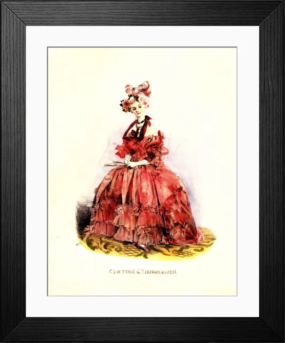 Framed Print : Portrait of Countess Catherine von Tiesenhausen (1803-1888), 1830s. Artist: Gagarin, Grigori Grigorievich (1810-1893) Framed Print : Portrait of Countess Catherine von Tiesenhausen (1803-1888), 1830s. Artist: Gagarin, Grigori Grigorievich (1810-1893)