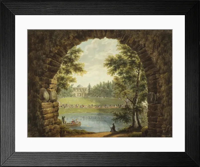 Framed Print : View of Dacha of Prince Stroganov near Saint Petersburg. Artist: Galaktionov, Stepan Philippovich (1779-1854) Framed Print : View of Dacha of Prince Stroganov near Saint Petersburg. Artist: Galaktionov, Stepan Philippovich (1779-1854)