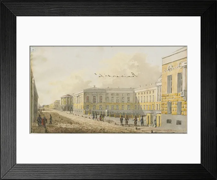 Framed Print : The Moscow University in the Mokhovaya Street, Early 19th cen Artist: Anonymous Framed Print : The Moscow University in the Mokhovaya Street, Early 19th cen Artist: Anonymous