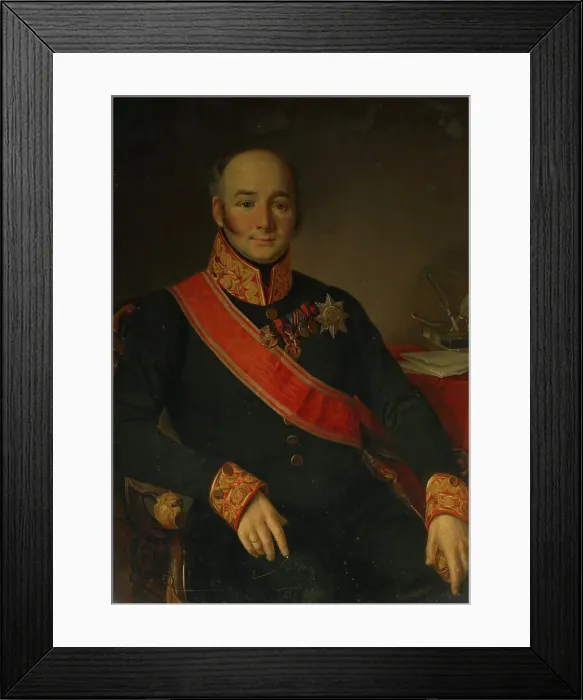 Framed Print : Portrait of Count Vasily Olsufyev (1796-1858), 1830-1840s. Artist: Anonymous Framed Print : Portrait of Count Vasily Olsufyev (1796-1858), 1830-1840s. Artist: Anonymous