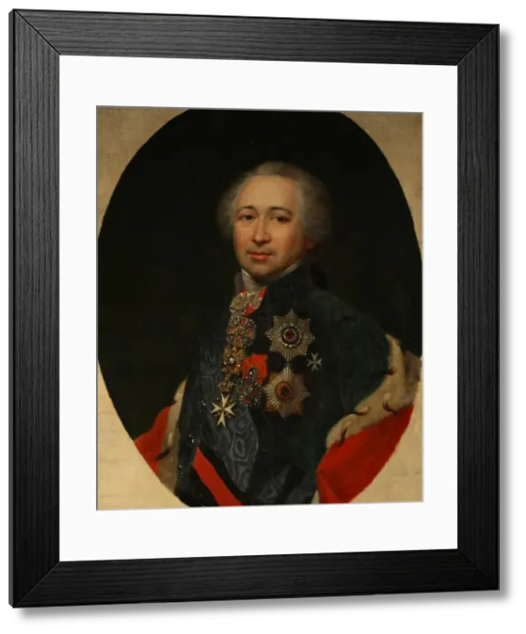 Framed Print : Portrait of Prince Alexander Kurakin (1752-1818), 1810s. Artist: Anonymous Framed Print : Portrait of Prince Alexander Kurakin (1752-1818), 1810s. Artist: Anonymous