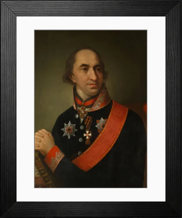 Framed Print : Portrait of Count Alexander Semyonovich Khvostov (1753-1820), 1809. Artist: Anonymous Framed Print : Portrait of Count Alexander Semyonovich Khvostov (1753-1820), 1809. Artist: Anonymous
