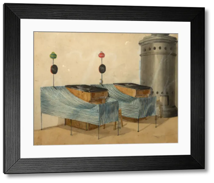 Framed Print : Dormitory in the Cadet Corps. Artist: Anonymous Framed Print : Dormitory in the Cadet Corps. Artist: Anonymous