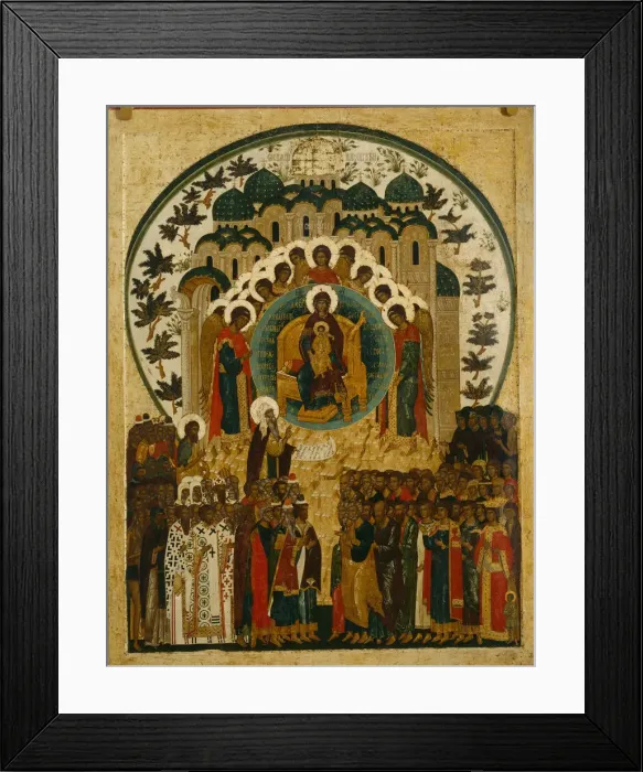 Framed Print : The dignifed Being, 1497. Artist: Russian icon Framed Print : The dignifed Being, 1497. Artist: Russian icon