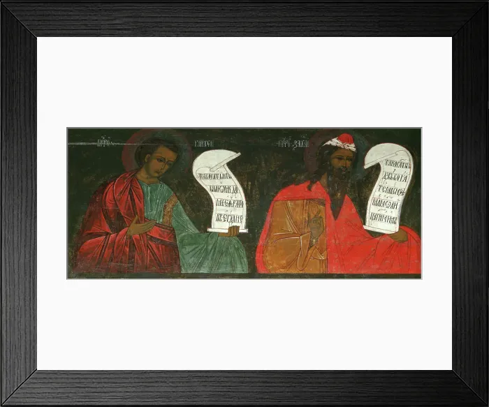 Framed Print : The Prophets Micah and Zechariah, 16th century. Artist: Russian icon Framed Print : The Prophets Micah and Zechariah, 16th century. Artist: Russian icon