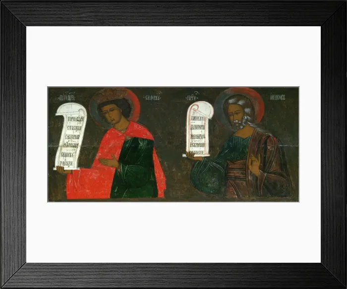 Framed Print : The Prophets Solomon and Jacob, 16th century. Artist: Russian icon Framed Print : The Prophets Solomon and Jacob, 16th century. Artist: Russian icon