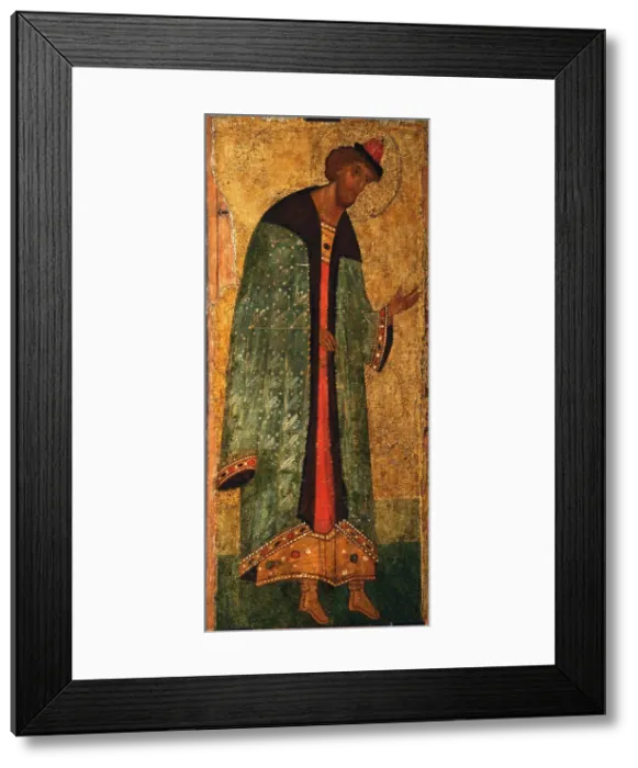 Framed Print : Saint Prince Boris, 15th century. Artist: Russian icon Framed Print : Saint Prince Boris, 15th century. Artist: Russian icon