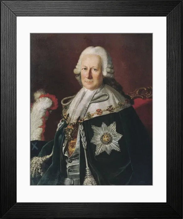 Framed Print : Portrait of the Admiral Semyon Ivanovich Mordvinov (1701-1777) (After Carl Ludwig Christineck)), 1771. Artist: Anonymous Framed Print : Portrait of the Admiral Semyon Ivanovich Mordvinov (1701-1777) (After Carl Ludwig Christineck)), 1771. Artist: Anonymous