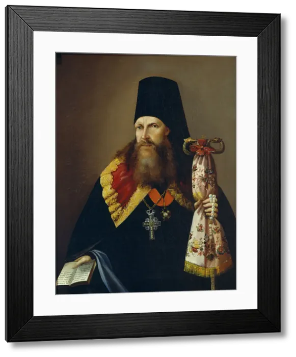Framed Print : Portrait of Varlaam (Denisov), Archbishop of Ural (1804-1873), Mid of the 19th cen Artist: Anonymous Framed Print : Portrait of Varlaam (Denisov), Archbishop of Ural (1804-1873), Mid of the 19th cen Artist: Anonymous