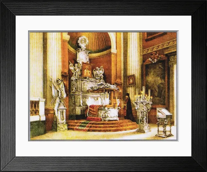 Framed Print : The shrine of Saint Alexander Nevsky, 1890. Artist: Anonymous Framed Print : The shrine of Saint Alexander Nevsky, 1890. Artist: Anonymous
