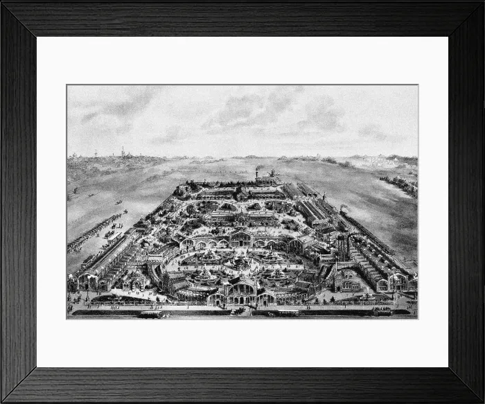 Framed Print : View of the All-Russian Exhibition of 1882 (Khodynka, Moscow), 1882. Artist: Anonymous