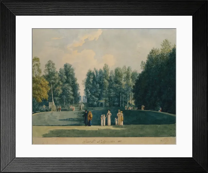 Framed Print : In the Park. Olgovo, 1813. Artist: Apraksina (1798-1886) Framed Print : In the Park. Olgovo, 1813. Artist: Apraksina (1798-1886)