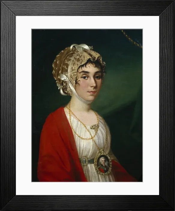 Framed Print : Portrait of the Actress and Singer, Countess Praskovya Sheremetyeva (Zhemchugova) (1768-1803), 1802. Artist: Argunov, Nikolai Ivanovich (1771-after 1829) Framed Print : Portrait of the Actress and Singer, Countess Praskovya Sheremetyeva (Zhemchugova) (1768-1803), 1802. Artist: Argunov, Nikolai Ivanovich (1771-after 1829)