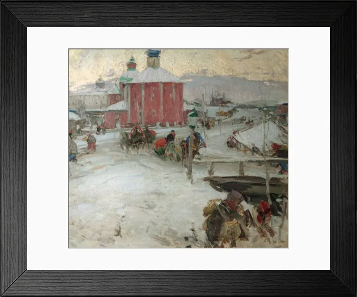 Framed Print : Winter, 1909. Artist: Arkhipov, Abram Yefimovich (1862-1930) Framed Print : Winter, 1909. Artist: Arkhipov, Abram Yefimovich (1862-1930)