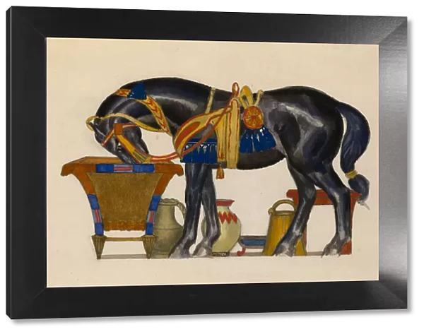 Watering Horse. Artist: Bakst, Leon (1866-1924)