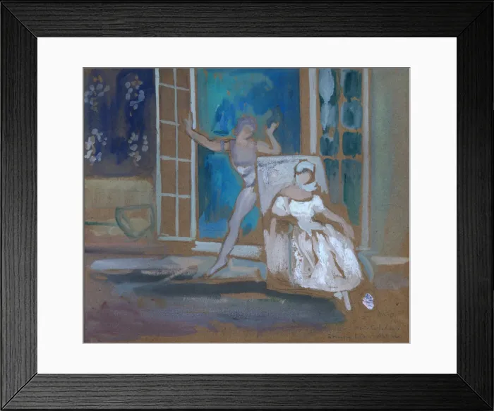 Framed Print : Nijinsky and Karsavina in the ballet Le Spectre de la Rose, 1911. Artist: Bakst, Leon (1866-1924) Framed Print : Nijinsky and Karsavina in the ballet Le Spectre de la Rose, 1911. Artist: Bakst, Leon (1866-1924)