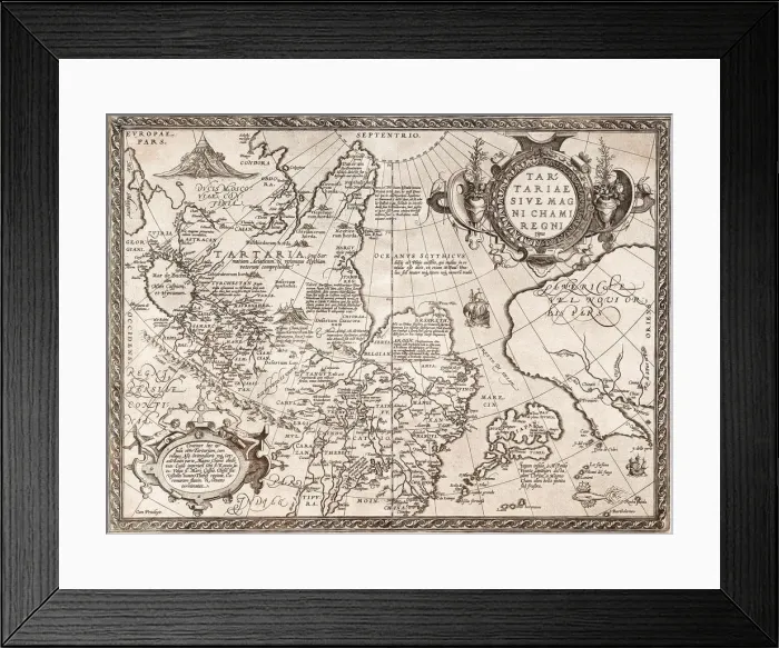 Framed Print : Map of Russia (From: Theatrum Orbis Terrarum), 1598. Artist: Ortelius, Abraham (1527-1598) Framed Print : Map of Russia (From: Theatrum Orbis Terrarum), 1598. Artist: Ortelius, Abraham (1527-1598)