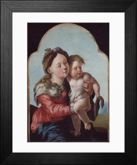 Framed Print : Madonna and Child, 1527-1530. Artist: Scorel, Jan, van (1495-1562) Framed Print : Madonna and Child, 1527-1530. Artist: Scorel, Jan, van (1495-1562)