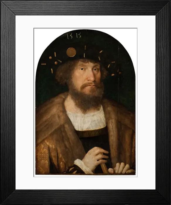 Framed Print : Portrait of the King Christian II of Denmark (1481-1559), 1514 or 1515. Artist: Sittow, Michael (1460 / 68-1525) Framed Print : Portrait of the King Christian II of Denmark (1481-1559), 1514 or 1515. Artist: Sittow, Michael (1460 / 68-1525)