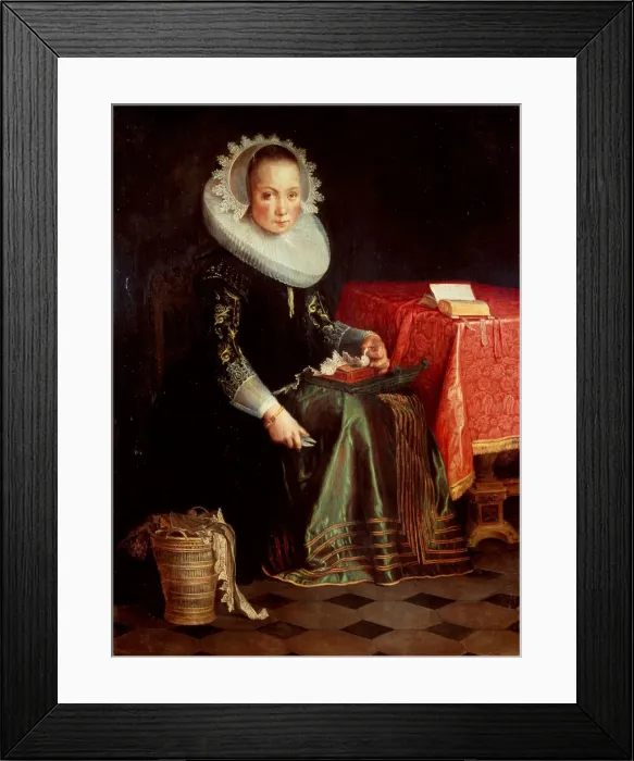 Framed Print : Portrait of Eva Wtewael (1607-1635), 1628. Artist: Wtewael, Joachim (1566-1638) Framed Print : Portrait of Eva Wtewael (1607-1635), 1628. Artist: Wtewael, Joachim (1566-1638)
