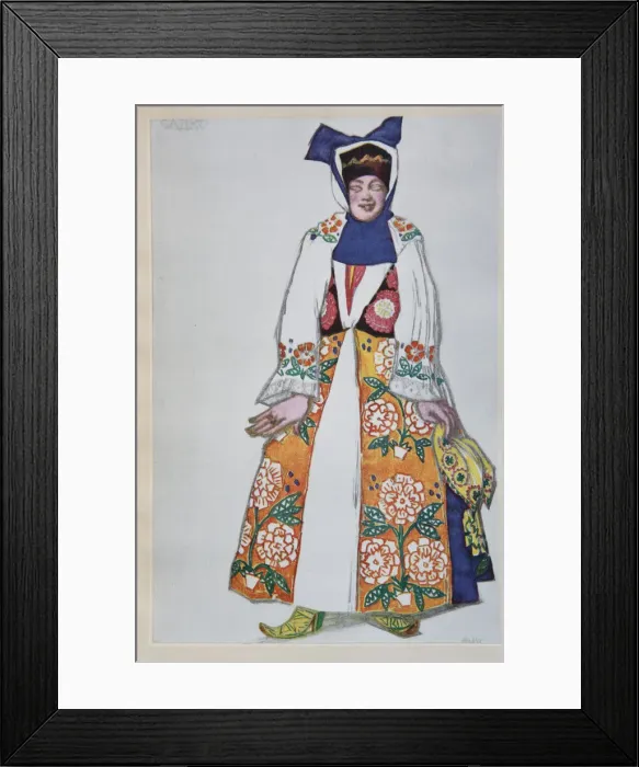 Framed Print : Costume design for the opera Sadko by N. Rimsky-Korsakov, 1917. Artist: Bakst, Leon (1866-1924) Framed Print : Costume design for the opera Sadko by N. Rimsky-Korsakov, 1917. Artist: Bakst, Leon (1866-1924)