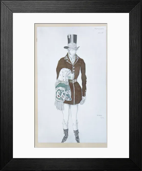 Framed Print : Costume design for the ballet Les Papillons by Robert Schumann, 1912. Artist: Bakst, Leon (1866-1924) Framed Print : Costume design for the ballet Les Papillons by Robert Schumann, 1912. Artist: Bakst, Leon (1866-1924)