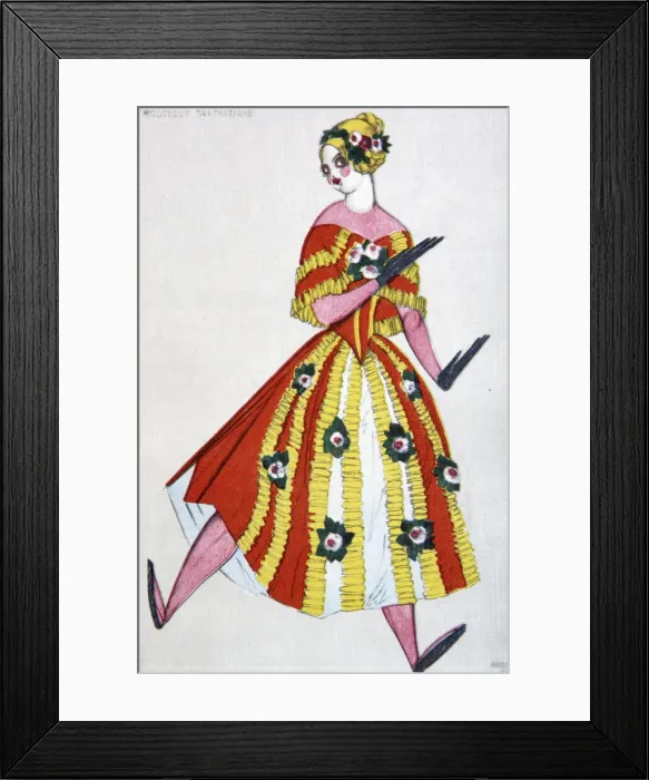 Framed Print : Costume design for the ballet The Magic Toy Shop by G. Rossini, 1919. Artist: Bakst, Leon (1866-1924) Framed Print : Costume design for the ballet The Magic Toy Shop by G. Rossini, 1919. Artist: Bakst, Leon (1866-1924)