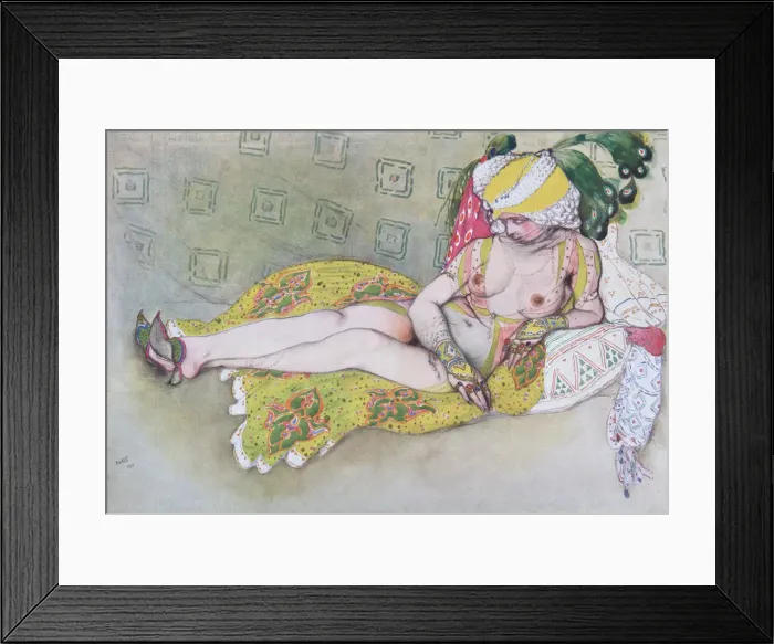 Framed Print : The Yellow Sultans Wife, 1916. Artist: Bakst, Leon (1866-1924) Framed Print : The Yellow Sultans Wife, 1916. Artist: Bakst, Leon (1866-1924)
