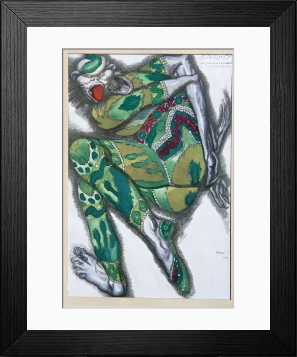 Framed Print : Costume design for the opera Sadko by N. Rimsky-Korsakov, 1917. Artist: Bakst, Leon (1866-1924) Framed Print : Costume design for the opera Sadko by N. Rimsky-Korsakov, 1917. Artist: Bakst, Leon (1866-1924)