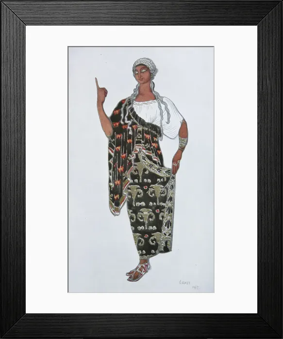 Framed Print : Costume design for the opera Fedra by Ildebrando Pizzetti, 1917. Artist: Bakst, Leon (1866-1924) Framed Print : Costume design for the opera Fedra by Ildebrando Pizzetti, 1917. Artist: Bakst, Leon (1866-1924)