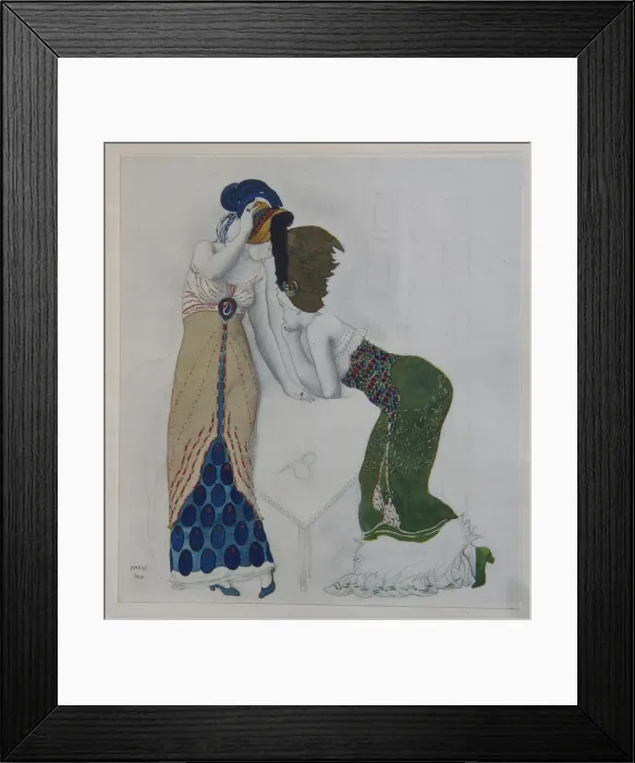 Framed Print : Woman in Oriental Dress, 1910. Artist: Bakst, Leon (1866-1924) Framed Print : Woman in Oriental Dress, 1910. Artist: Bakst, Leon (1866-1924)