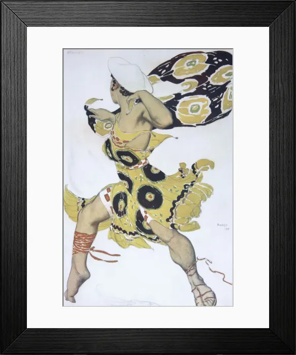 Framed Print : Phobos. Costume design for the ballet Narcisse by N. Tcherepnin, 1911. Artist: Bakst, Leon (1866-1924) Framed Print : Phobos. Costume design for the ballet Narcisse by N. Tcherepnin, 1911. Artist: Bakst, Leon (1866-1924)
