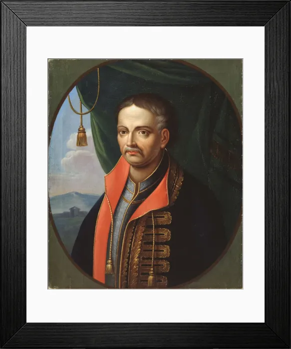 Framed Print : Portrait of the Hetman Ivan Mazepa (1639-1709). Artist: Zemlykov, Stepan (Early 19th century) Framed Print : Portrait of the Hetman Ivan Mazepa (1639-1709). Artist: Zemlykov, Stepan (Early 19th century)