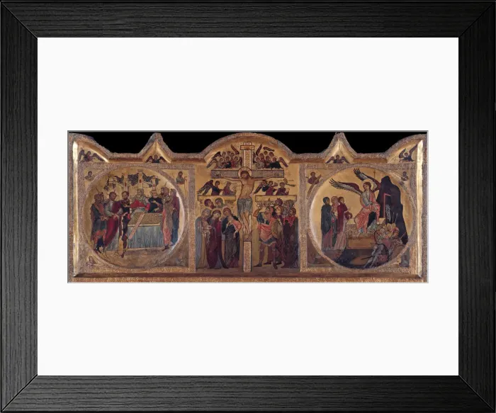 Framed Print : Altarpiece with crucifixion from Soest, ca 1240. Artist: Anonymous Framed Print : Altarpiece with crucifixion from Soest, ca 1240. Artist: Anonymous