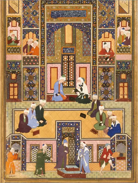 The Meeting of the Theologians, 1537-1550. Artist: Abd Allah Musawwir (active Mid of 16th cen. )