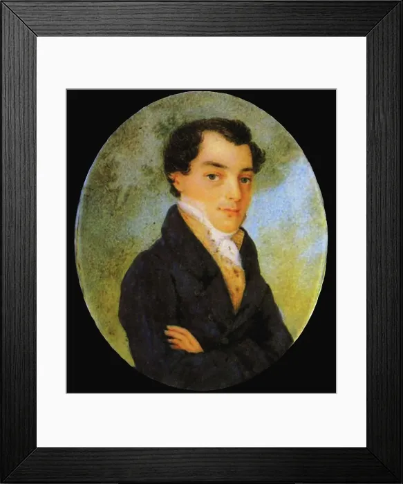 Framed Print : Portrait of Kondraty Fyodorovich Ryleyev (1795-1826), after 1826. Artist: Anonymous Framed Print : Portrait of Kondraty Fyodorovich Ryleyev (1795-1826), after 1826. Artist: Anonymous