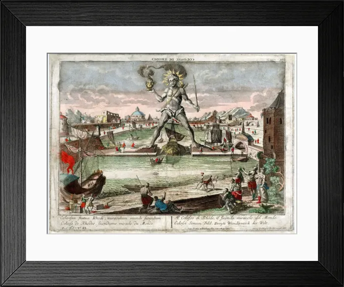 Framed Print : The Colossus of Rhodes, 1760. Artist: Anonymous Framed Print : The Colossus of Rhodes, 1760. Artist: Anonymous