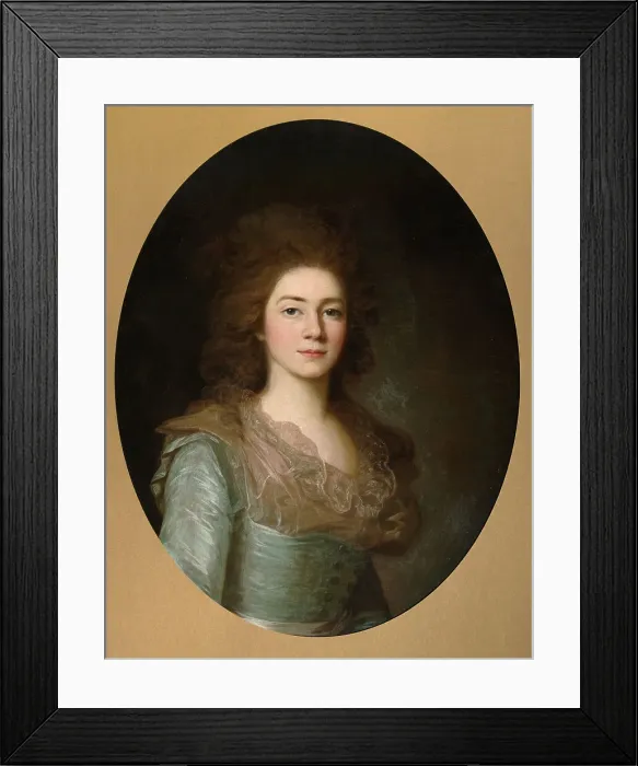 Framed Print : Portrait of Countess Varvara Ivanovna Golitsyna (?-1804), nee Shipova, 1790s. Artist: Anonymous
