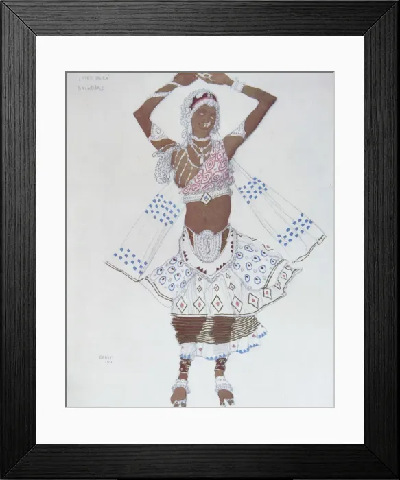 Framed Print : Costume design for the Ballet Blue God by R. Hahn, 1912. Artist: Bakst, Leon (1866-1924) Framed Print : Costume design for the Ballet Blue God by R. Hahn, 1912. Artist: Bakst, Leon (1866-1924)