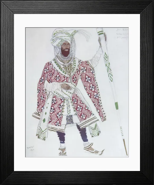Framed Print : Costume design for the Ballet Blue God by R. Hahn, 1912. Artist: Bakst, Leon (1866-1924) Framed Print : Costume design for the Ballet Blue God by R. Hahn, 1912. Artist: Bakst, Leon (1866-1924)