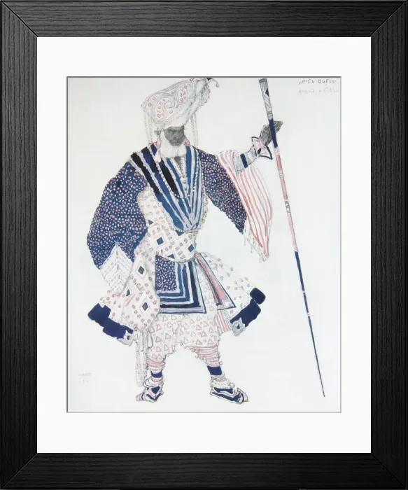 Framed Print : Costume design for the Ballet Blue God by R. Hahn, 1912. Artist: Bakst, Leon (1866-1924) Framed Print : Costume design for the Ballet Blue God by R. Hahn, 1912. Artist: Bakst, Leon (1866-1924)