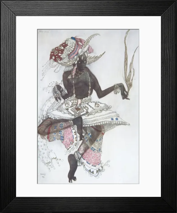 Framed Print : Costume design for the Ballet Blue God by R. Hahn, 1912. Artist: Bakst, Leon (1866-1924) Framed Print : Costume design for the Ballet Blue God by R. Hahn, 1912. Artist: Bakst, Leon (1866-1924)