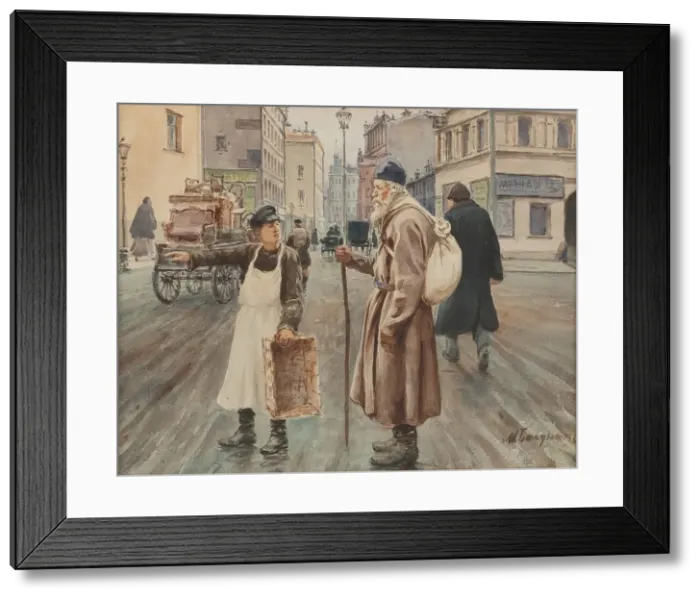 Framed Print : An Old Pilgrim. Artist: Balunin, MiKhail Abramovich (1875-1939?) Framed Print : An Old Pilgrim. Artist: Balunin, MiKhail Abramovich (1875-1939?)