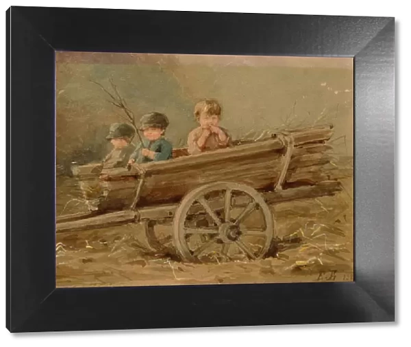 Children in a telega, 1882. Artist: Bem, Elizaveta Merkuryevna (1843-1914)