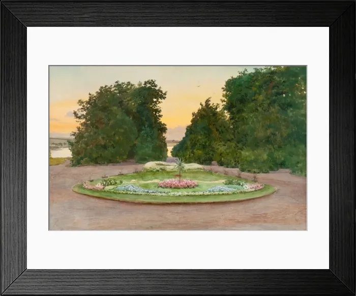 Framed Print : Evening in the park. Artist: Benois, Albert Nikolayevich (1852-1936) Framed Print : Evening in the park. Artist: Benois, Albert Nikolayevich (1852-1936)