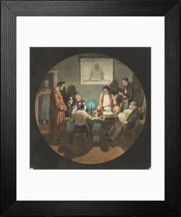Framed Print : An Evening by Konstantin Thon, 1840s. Artist: Benois, Nikolai Leontyevich (1813-1898) Framed Print : An Evening by Konstantin Thon, 1840s. Artist: Benois, Nikolai Leontyevich (1813-1898)