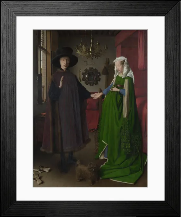 Framed Print : The Arnolfini Portrait, 1434. Artist: Eyck, Jan van (1390-1441) Framed Print : The Arnolfini Portrait, 1434. Artist: Eyck, Jan van (1390-1441)