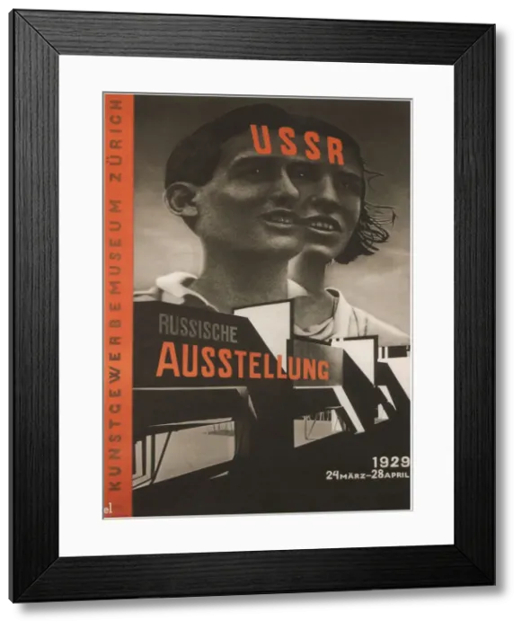 Framed Print : Poster for the Russian Exhibition in Zurich, 1929. Artist: Lissitzky, El (1890-1941) Framed Print : Poster for the Russian Exhibition in Zurich, 1929. Artist: Lissitzky, El (1890-1941)